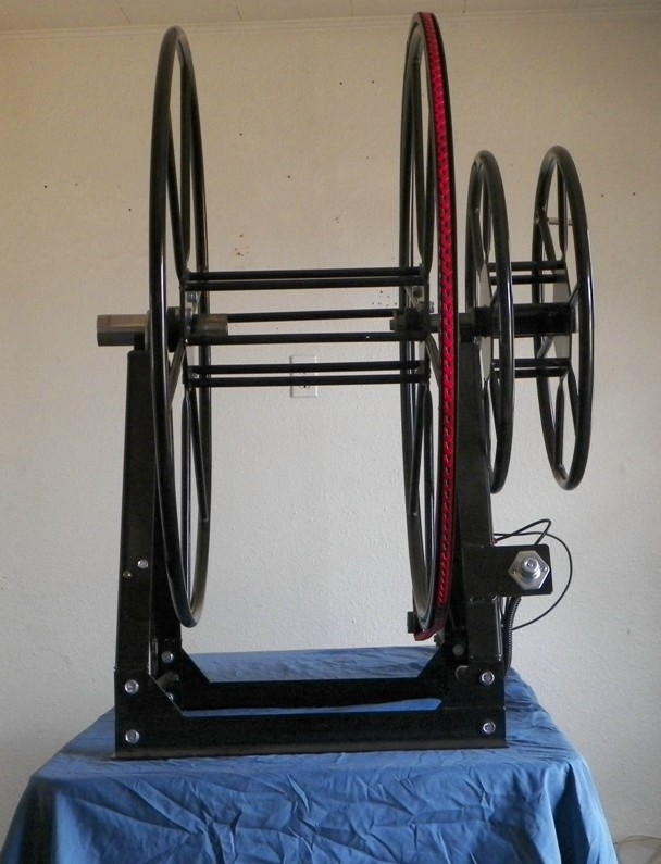 Clean Storm 300 ft Live Electric Vacuum Hose Reel with Side Storage